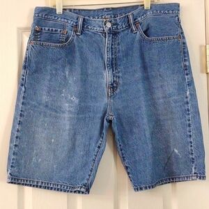Levis 505 Jean Shorts Jorts  Distressed Relaxed Fit Denim  Vintage Y2K 2000